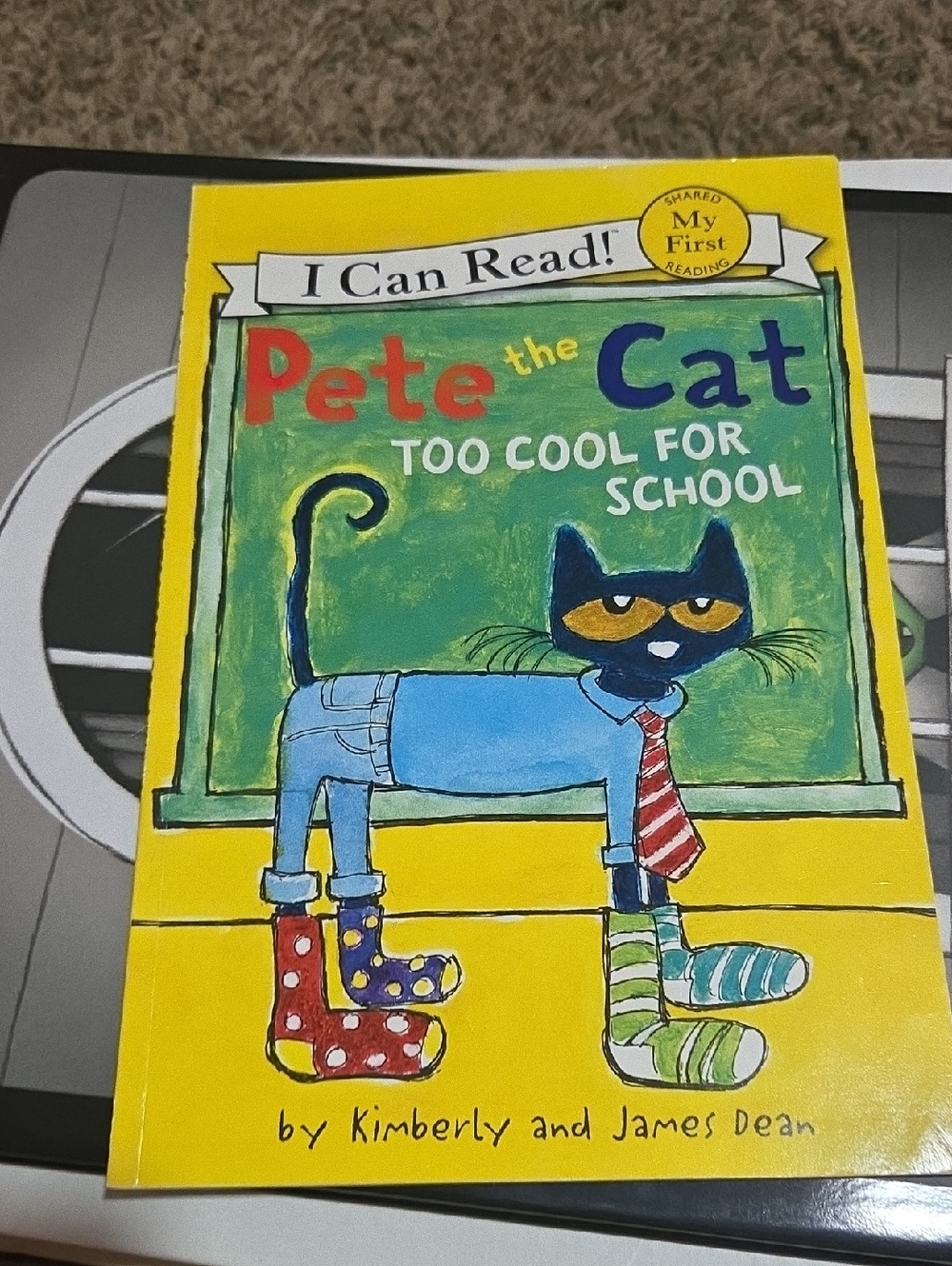 Pete the Cat Too Cool for School - Yellow Cover by